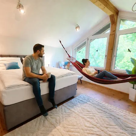 بيت للعطل Rost - Design Mit Kamin, Klimaanlage Und Haengematte لاوفن
